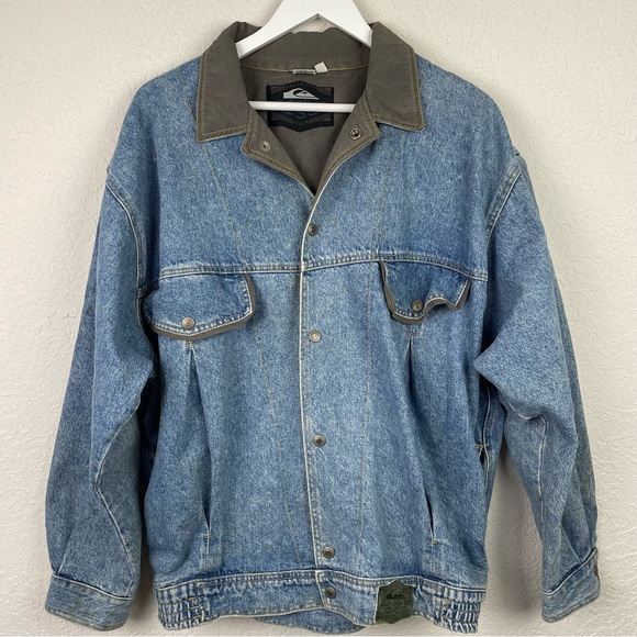 VINTAGE QUICKSILVER QSD Saltwater Denim Jacket with Pockets Size XL - Picture 13 of 15